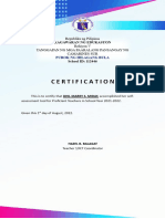 Certification of Accomplishment
