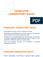 Computer Laboratory Rules