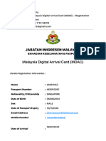 Auto-Reply: Malaysia Digital Arrival Card (MDAC) - Registration Acknowledgement