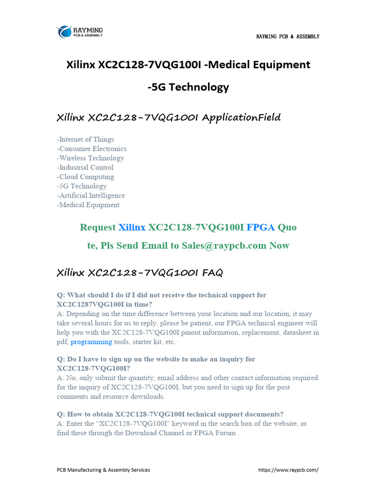 Xilinx XC2C128-7VQG100I CPLD Guide | PDF | Field Programmable Gate ...