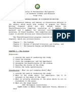 Outline For Research Sem and Seminar in Dissertation Writing 1