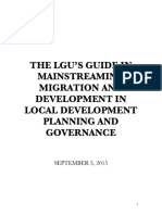 The LGUs Guide in Mainstreaming Migration and Development in Local Development Planning and Governance