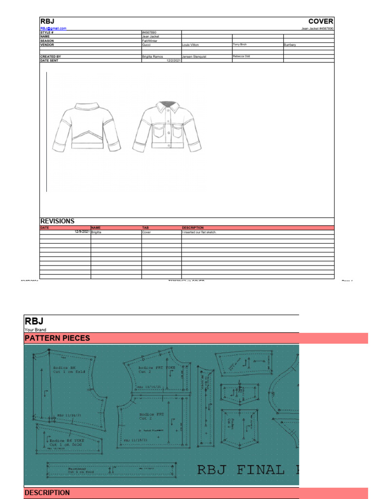 RBJ Cad Tech Pack 1 1 | PDF | Consumer Goods | Textiles