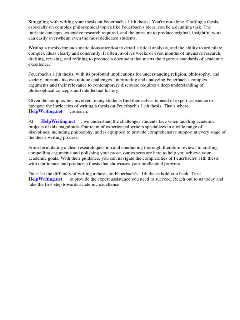 Thesis 11 Feuerbach PDF Materialism Karl Marx