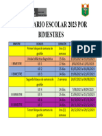 Calendario Escolar 2023 Por Bimestres