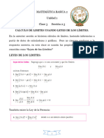 Leyes de Los Límites y Límites Infinitos