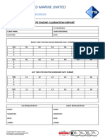 V Type Engine Calibration Report