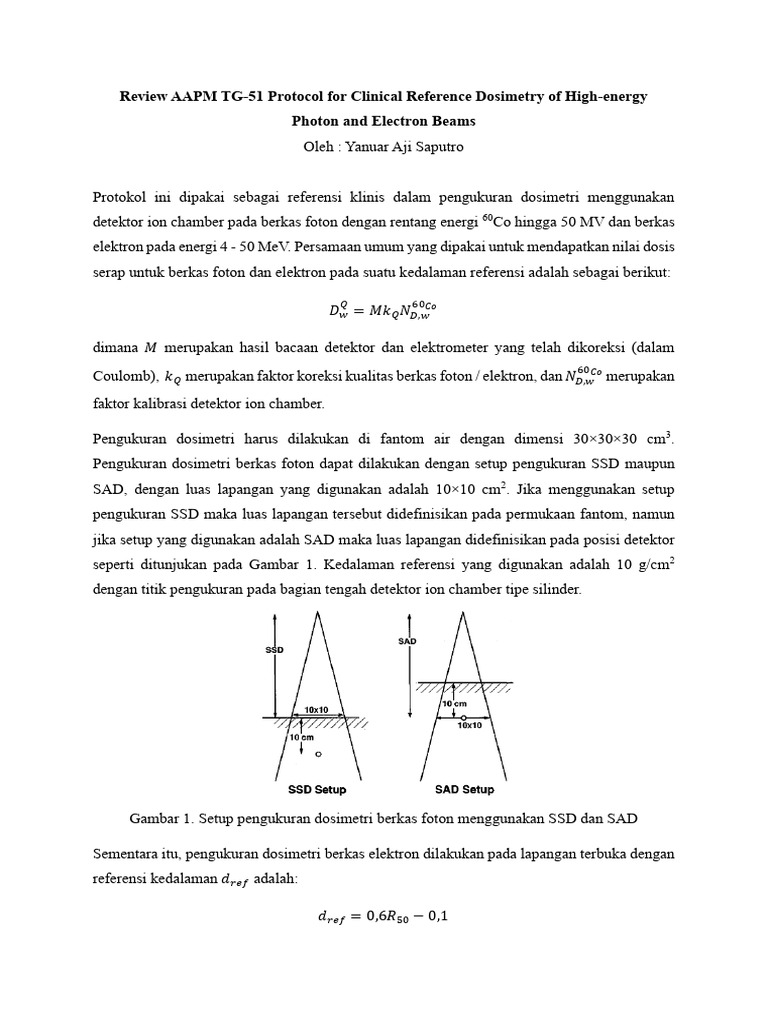 Review AAPM TG-51 | PDF