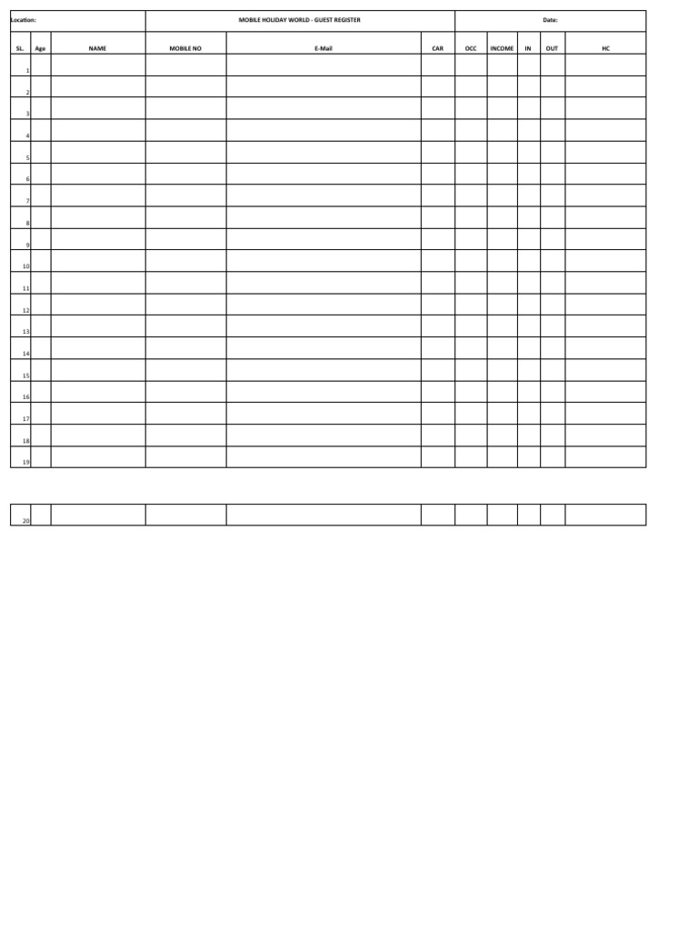 Trip Sheet Format | PDF