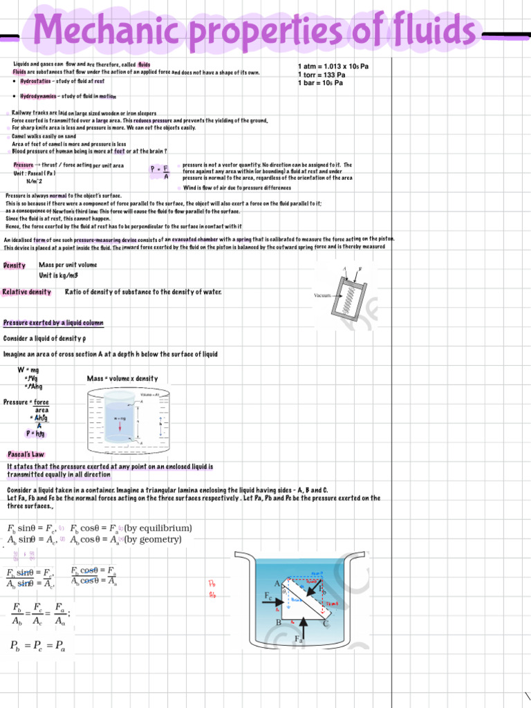 Mechanical Fluids | PDF | Pressure | Fluid Dynamics