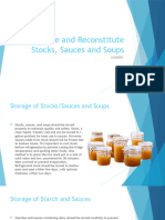 Store and Reconstitute Stocks Sauces and Soups 2