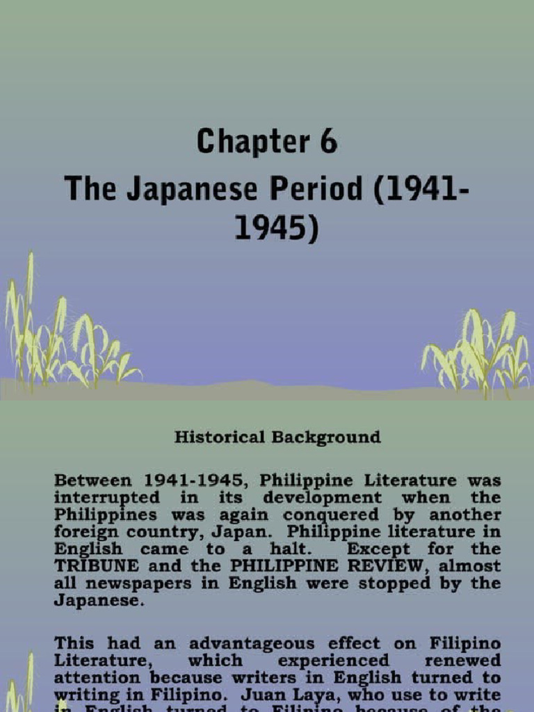 Japanese Period | PDF