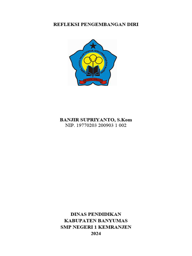 Refleksi Pengembangan Diri Guru 2024 | PDF