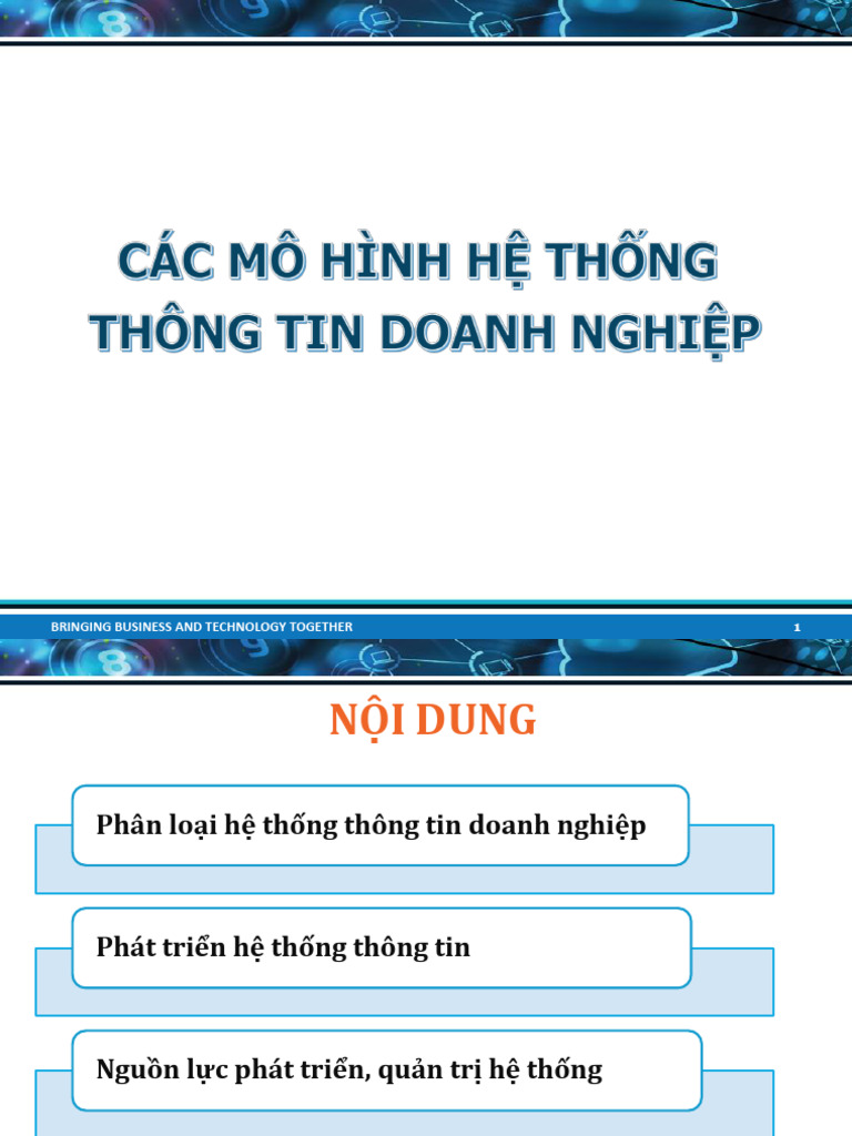 3 - Cac Mo Hinh He Thong Thong Tin | PDF