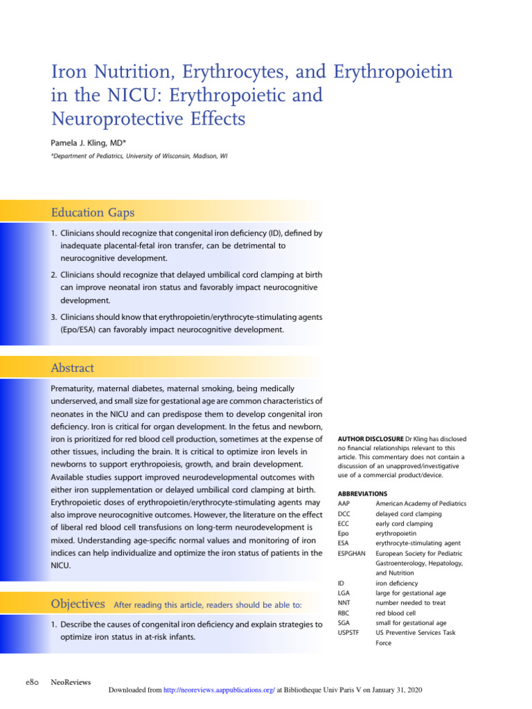 AAP PEDIATRIC NUTRITION IRON CHAPTER intelligence overview