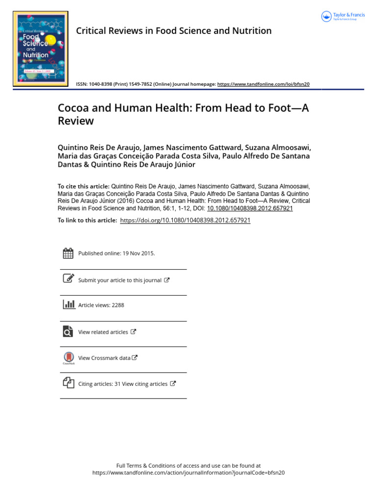 4 Cocoa and Human Health | PDF