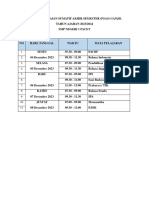 Jadwal Penilaian Sumatif Akhir Semester - 2023