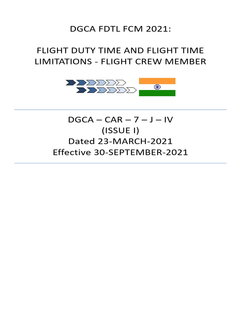 FDTL Regulations for Flight Crew Members | PDF | Aviation | Aircraft