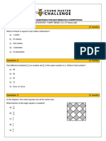 Sample Mathematics Questions For Fairy Bee 12 13 Years Old