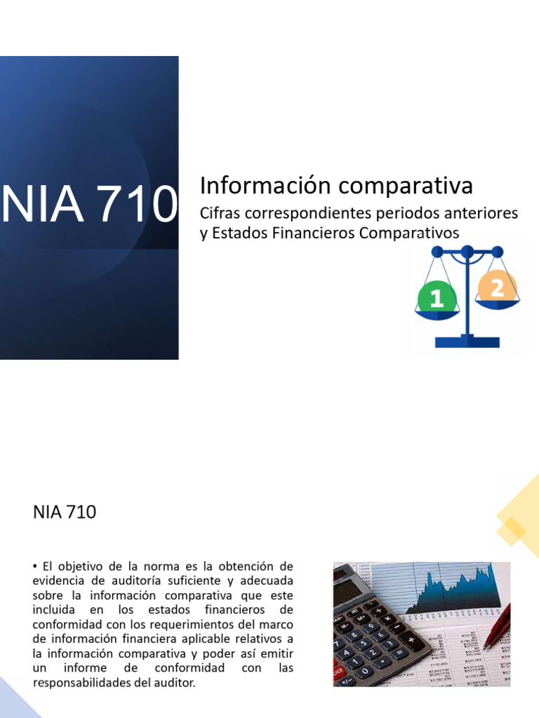 Información Comparativa NIA 710 | PDF | Estado de resultados ...