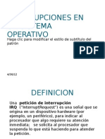 Interrupciones en Un Sistema Operativo