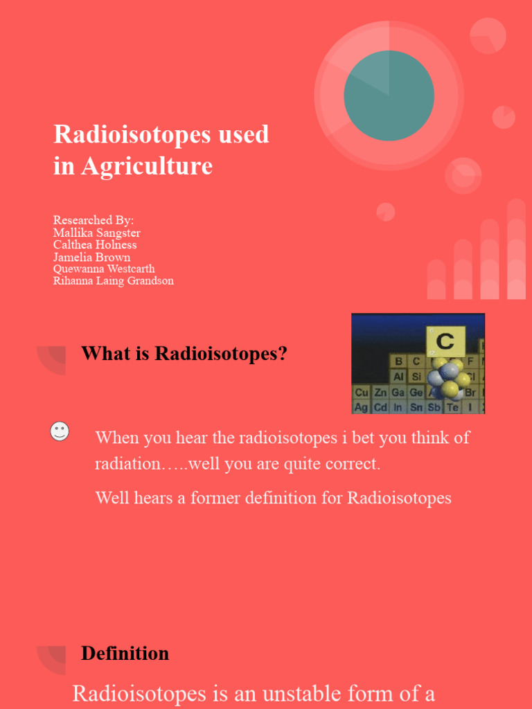 Radioisotopes Used in Agriculture PDF Agriculture Fertilizer