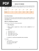 Roman Numbers