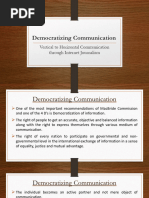 Democratizing Communication - Vertical To Horizontal Communication Through Internet Journalism