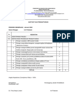 Data Hasil Daftar Tilik Evaluasi Prosedur Pendaftaran