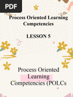 Lesson 5 Process Oriented Learning Competencies