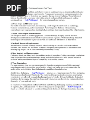 Internet Cafe Thesis