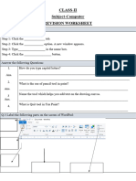 Revision Worksheet For Final Exam (Class-Ii)