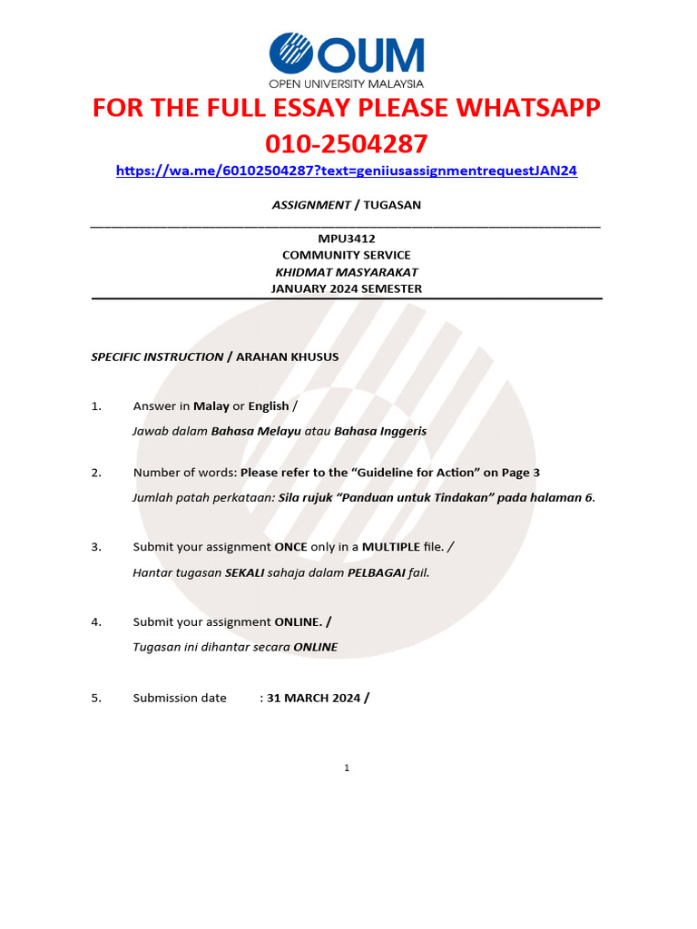 Mpu3412 Community Service | PDF | Cognition