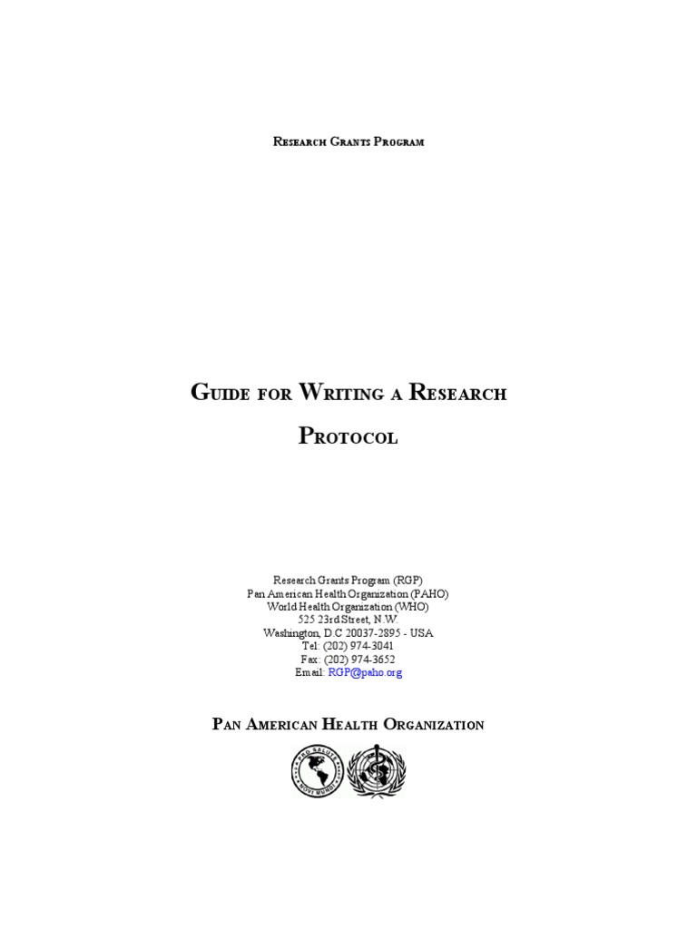 Research Protocol Writing Guide | PDF | Scientific Control | Hypothesis