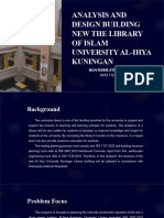 Analysis and Design Building New The Library of Islam University Al Ihya Kuningan
