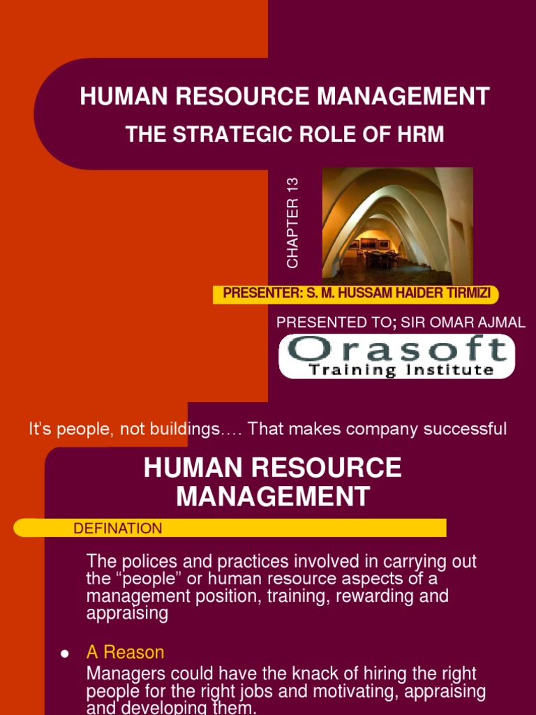 Human Resource Management Presentation | PDF | Human Resource ...