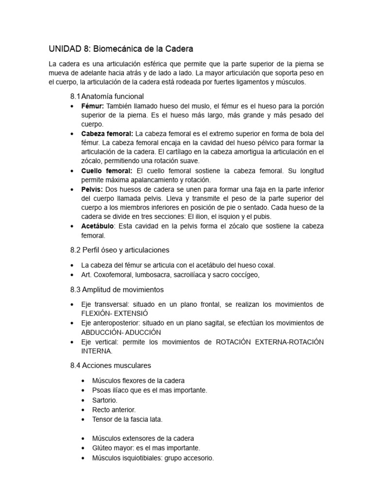Unidad 8 y 9 biomecanica descargar gratis pdf rodilla pelvis