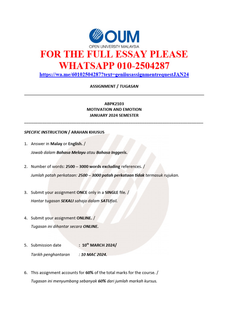 ABPK2103 MOTIVATION AND EMOTION PDF Emotions Cognition