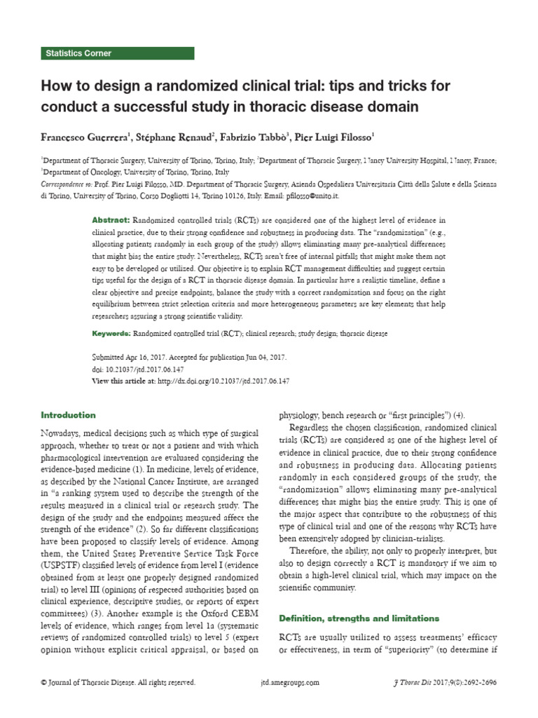 RCT Tips Download Free PDF Randomized Controlled Trial Clinical Medicine