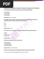 Henderson Hasselbalch Equation Questions