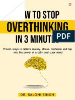 How To Stop Overthinking Kindle Book