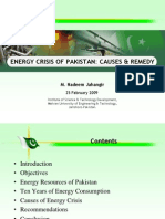 Energy Crisis of Pakistan: Causes & Remedy: M. Nadeem Jahangir