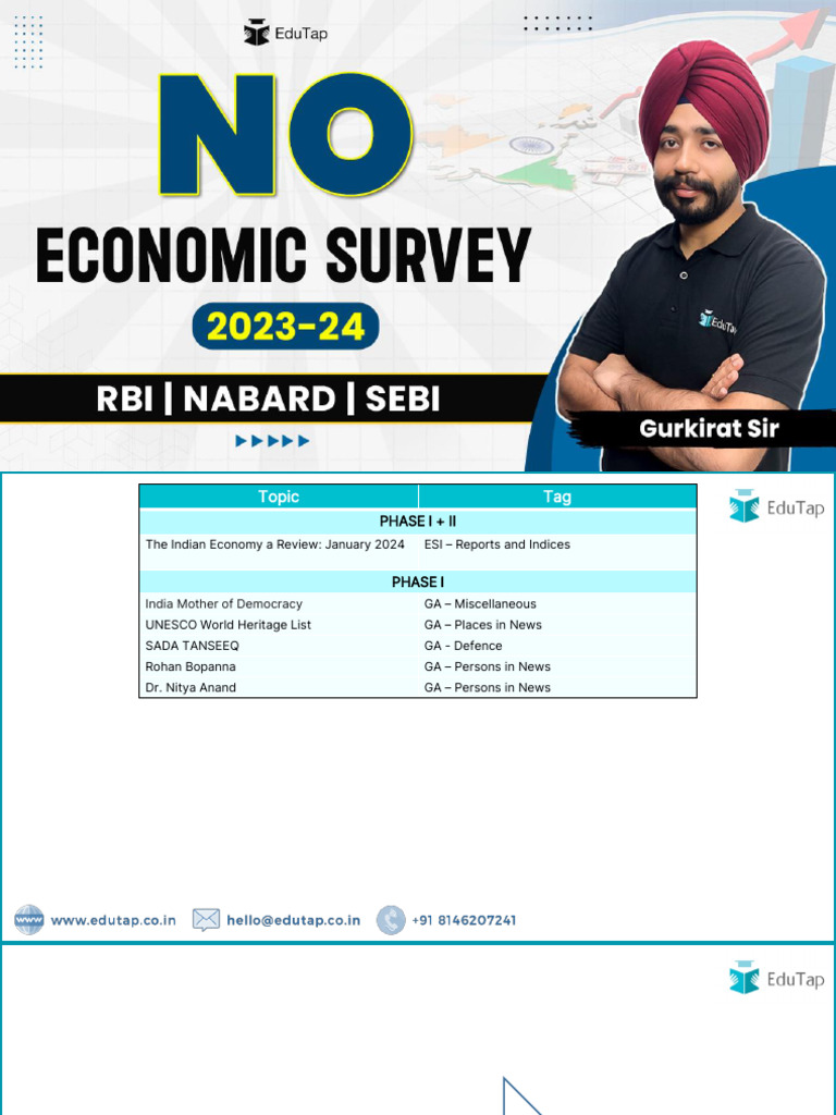 Current Affairs ESI Note | PDF | Economy Of India | Gross Domestic Product