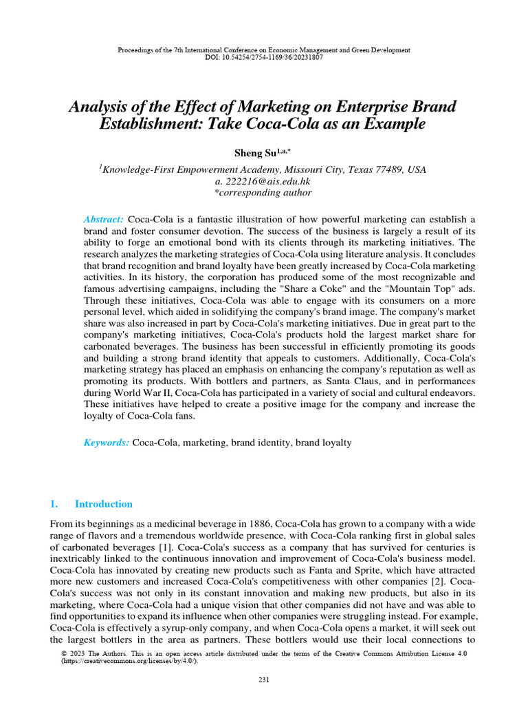 Analysis of The Effect of Marketing On Enterprise | PDF