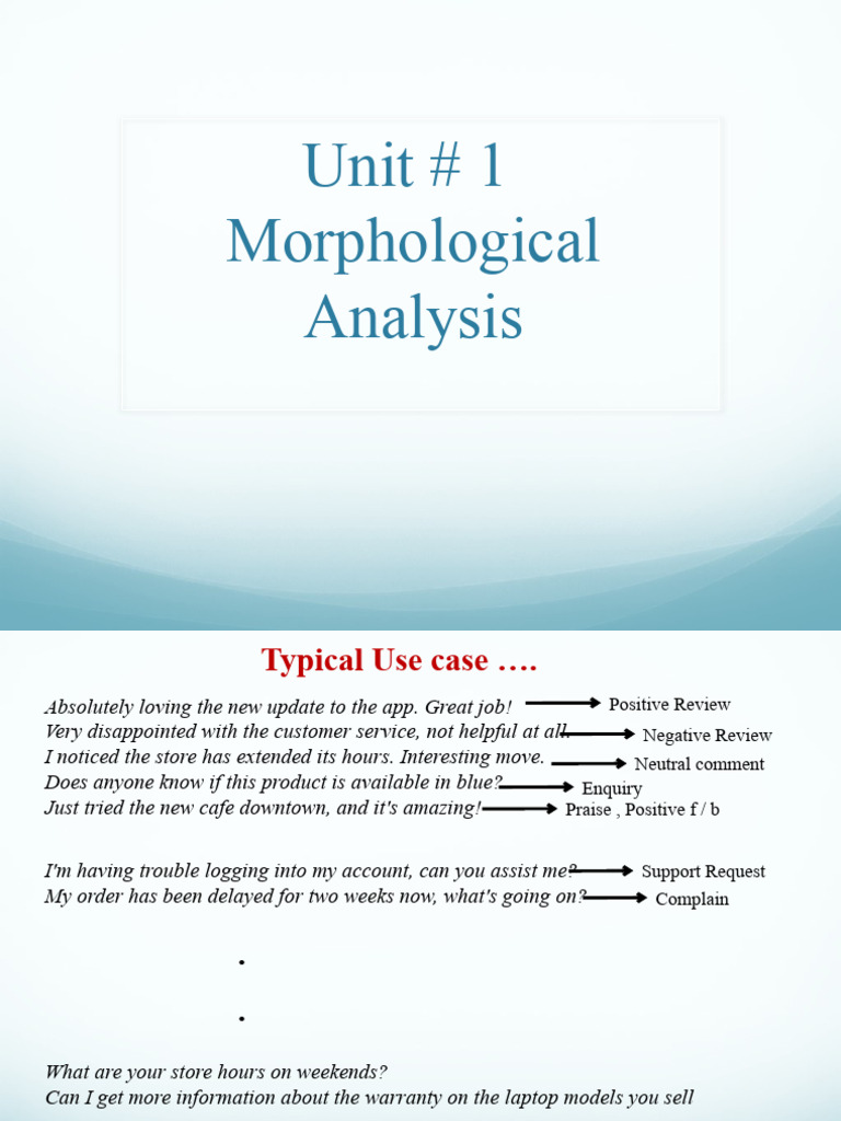 Understanding Morphological Analysis | PDF | Morphology (Linguistics ...