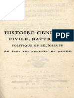 1750 - LAMBERT - Histoire Générale Civile Naturelle Politique Etc