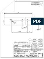 Plocháč Koncový Pravý B: PLO 50x8-564 ČSN 42 5522 11 375 1:2