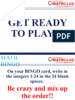 Math BINGO PowerPoint - Level 4 (No Answers)
