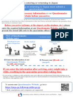 Persons Entering or Returning To Japan Must Submit A Questionnaire