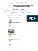 Soal PTS Bahasa Inggris Kelas 6